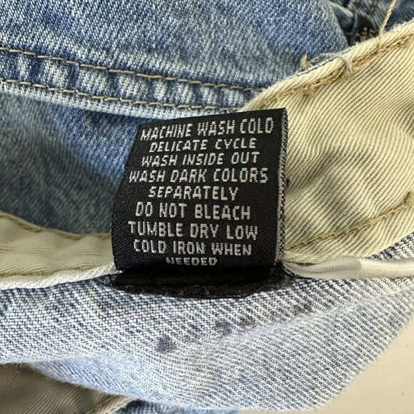 Marithe Francois Girbaud Denim Shorts Size 36 Blue Vintage Jorts Baggy - Picture 5 of 10